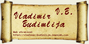 Vladimir Budimlija vizit kartica